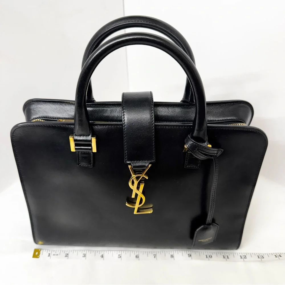 YSL Baby Cabas Black Leather Bag